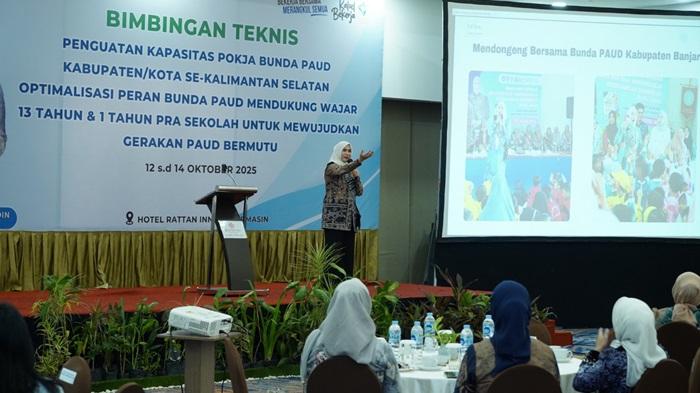 Bunda PAUD Banjar Jadi Narsum, Bagikan Praktik Baik Wajar 1 Tahun Pra Sekolah di Bimtek se-Kalsel