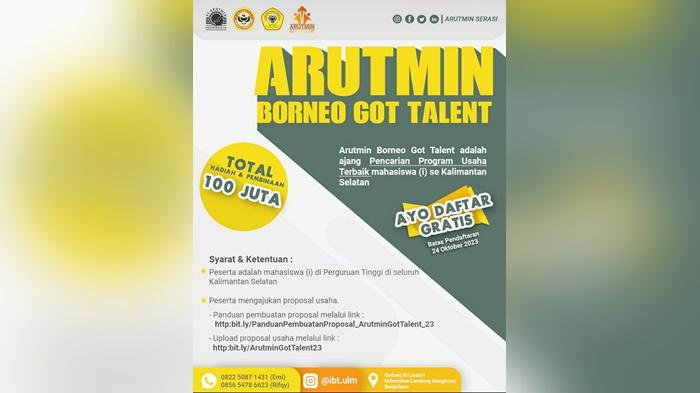 Menangkan Total Hadiah dan Uang Pembinaan Rp 100 juta Melalui Ajang Arutmin Borneo Got Talent