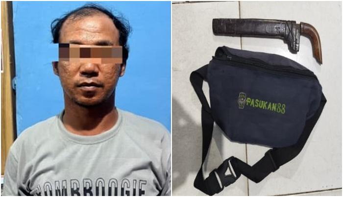 Pelaku-dan-barang-bukti-senjata-tajam-yang-diamankan-Polres-HSU.jpg