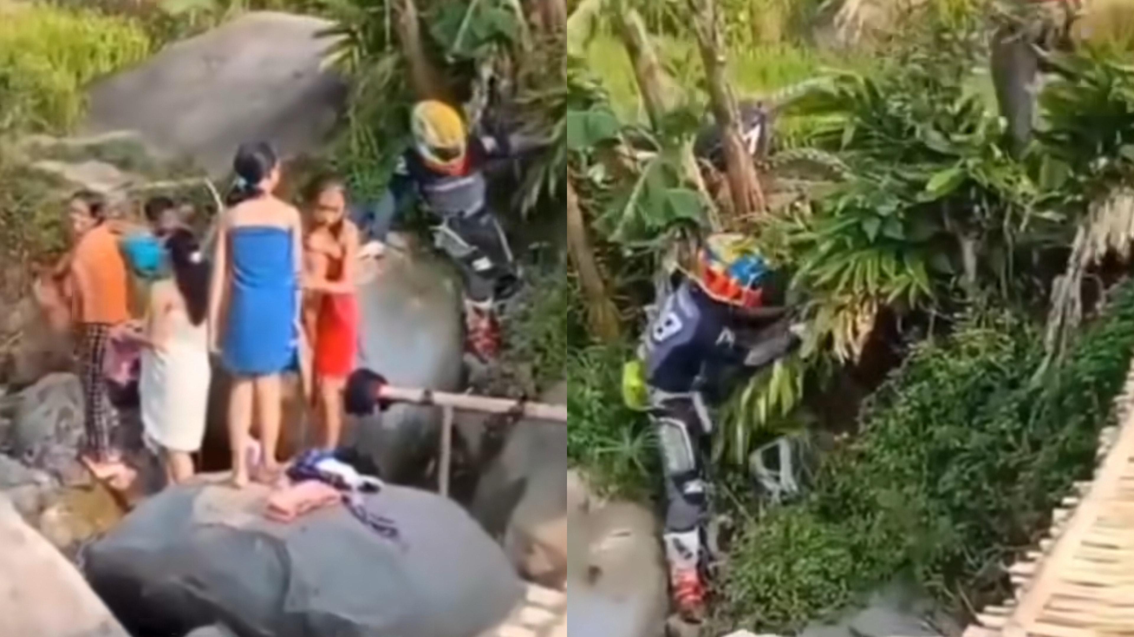 banjarmasin/Viral-pengendara-motor-cross-jatuh-di-sungai-saat-sejumlah-wanita-mandi-dan-mencuci.jpg