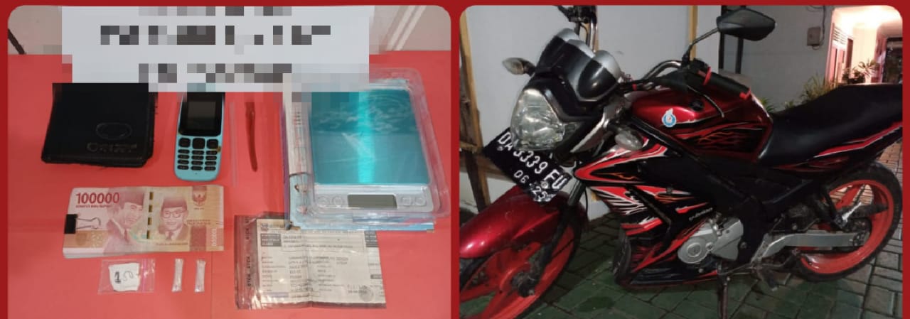 Narkoba Kalsel, Pengedar Sabu di Desa Mahang Baru HST Dibekuk, ini Barang Bukti yang Diamankan