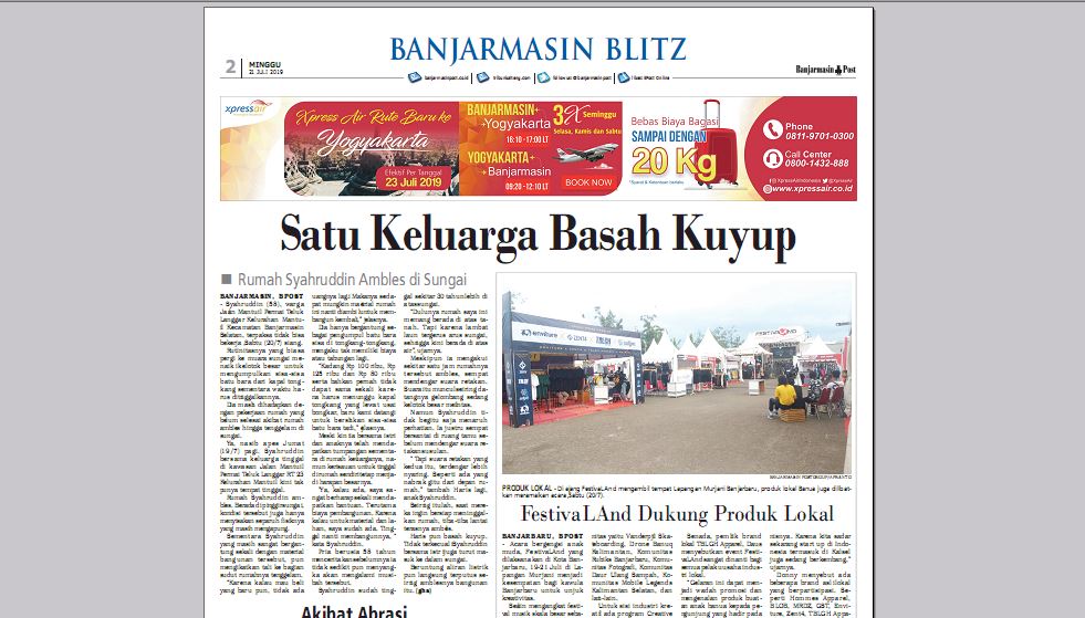 Syahrudin Mengikat Bagian Sudut Rumahnya Agar Tak Hanyut Terbawa Arus Sungai