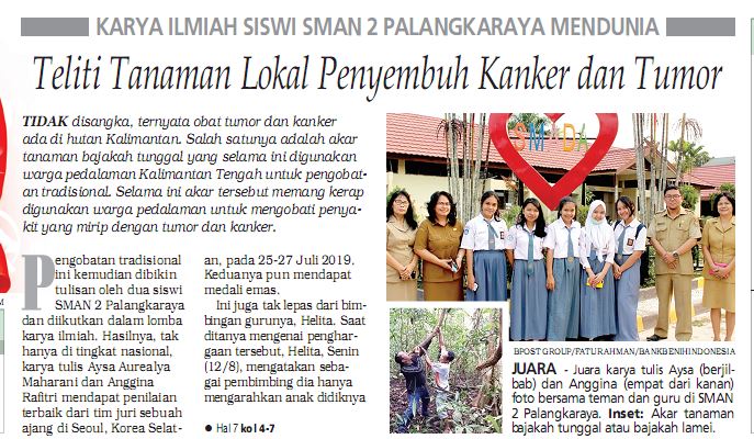 Ayra dan Anggina Angkat Tanaman Bajakah Tunggal ke Ajang Internasional, Semuanya Berawal dari Sini