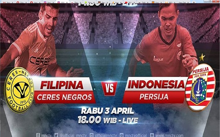 Live Streaming MNCTV, Jadwal & Prediksi Ceres Negros vs Persija Jakarta di Piala AFC 2019