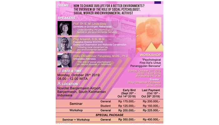 Sambut Diesnatalis Ke-11, Prodi Psikologi ULM Seminar Internasional, Hadirkan Pembicara dari Belanda