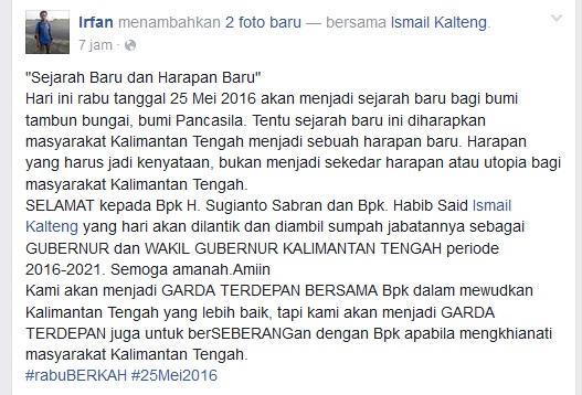 Setelah Pelantikan, Ini Harapan Warga Kalteng