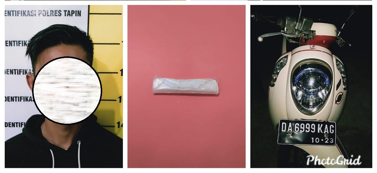 Seorang Pengedar Narkotika Ditangkap Dekat Terminal Cangkring Tapin, Polisi Selidiki Asal Sabu
