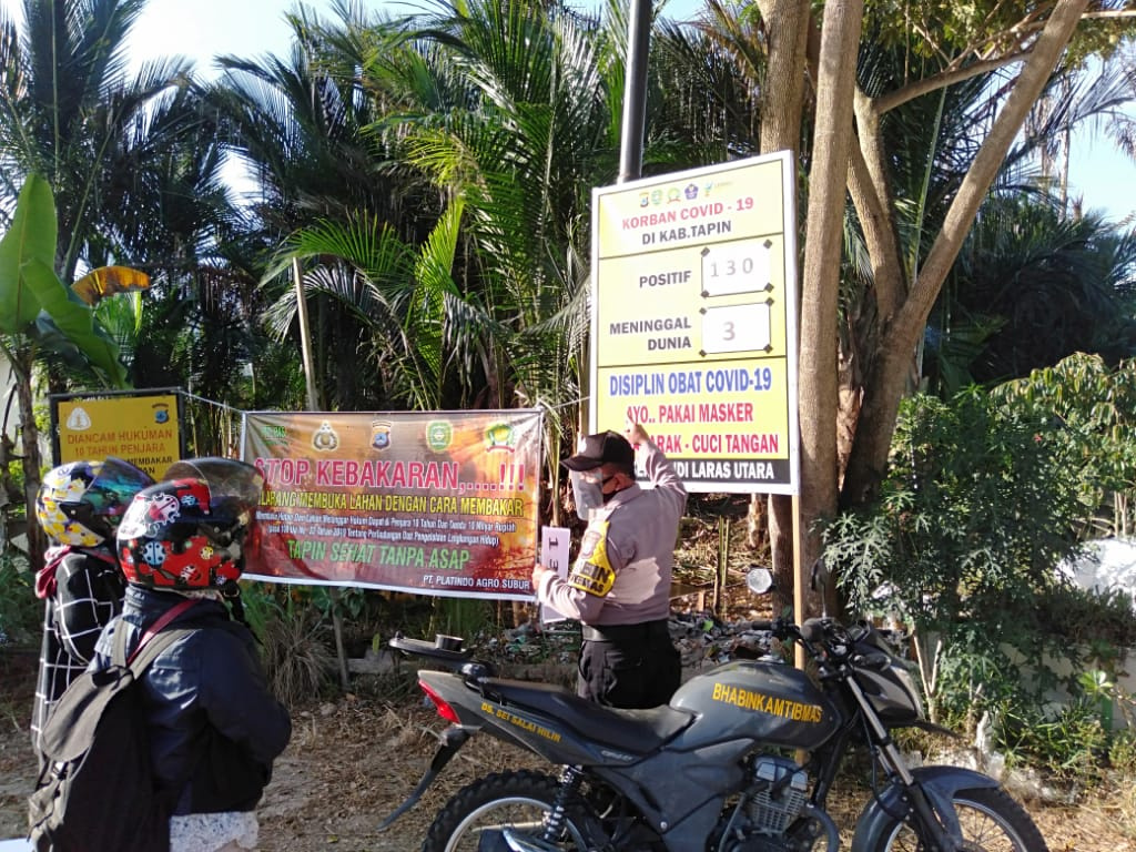 Cara Polsek CLU Tapin Cegah Penularan Covid-19