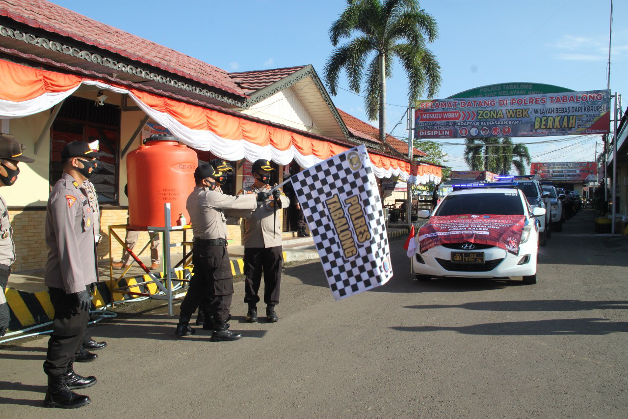 Jelang HUT ke-75 RI, Polres Tabalong Salurkan Ratusan Paket Sembako dan Masker
