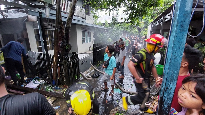Kebakaran di Banjarmasin - Api di Gang Maluku Pasar Lama, Warga Sebut Sempat Mendengar Suara Ledakan