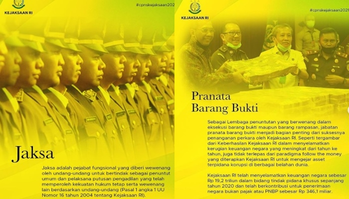 Lowongan CPNS 2021 Khusus Lulusan SMA Sederajat, D3 hingga S1 di Kejaksaan, Ini 17 Formasi Tersedia