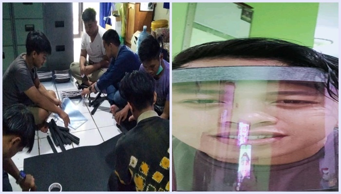 Mahasiswa Stikes Intan Martapura Bikin Pelindung Wajah untuk Tenaga Medis