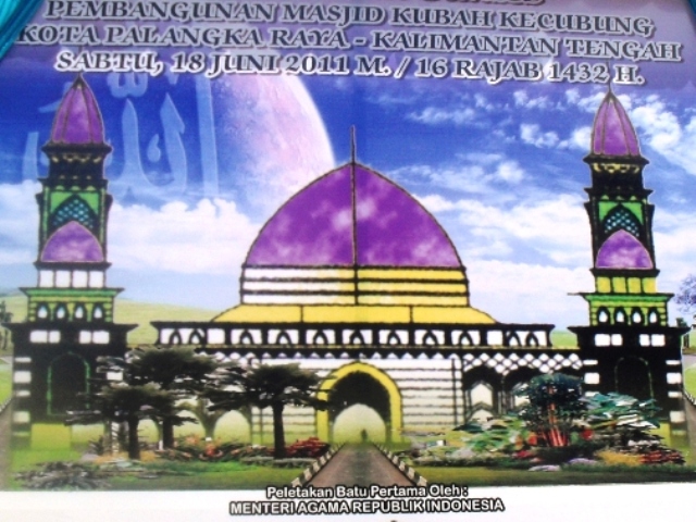 Pembangunan Masjid Kubah Kecubung Palangkaya Telan Dana Rp 20 miliar