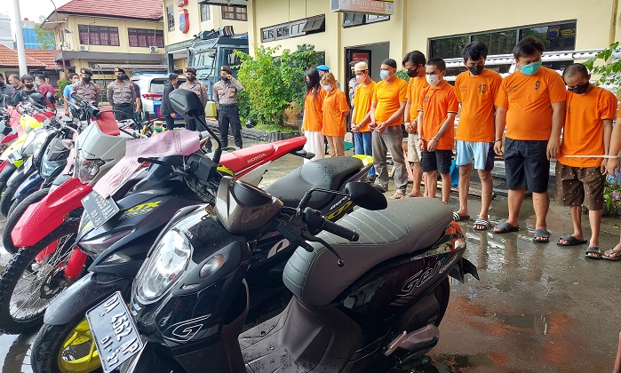 Operasi Jaran Intan 2022 Polresta Banjarmasin, 15 Tersangka dan Belasan Motor Diamankan