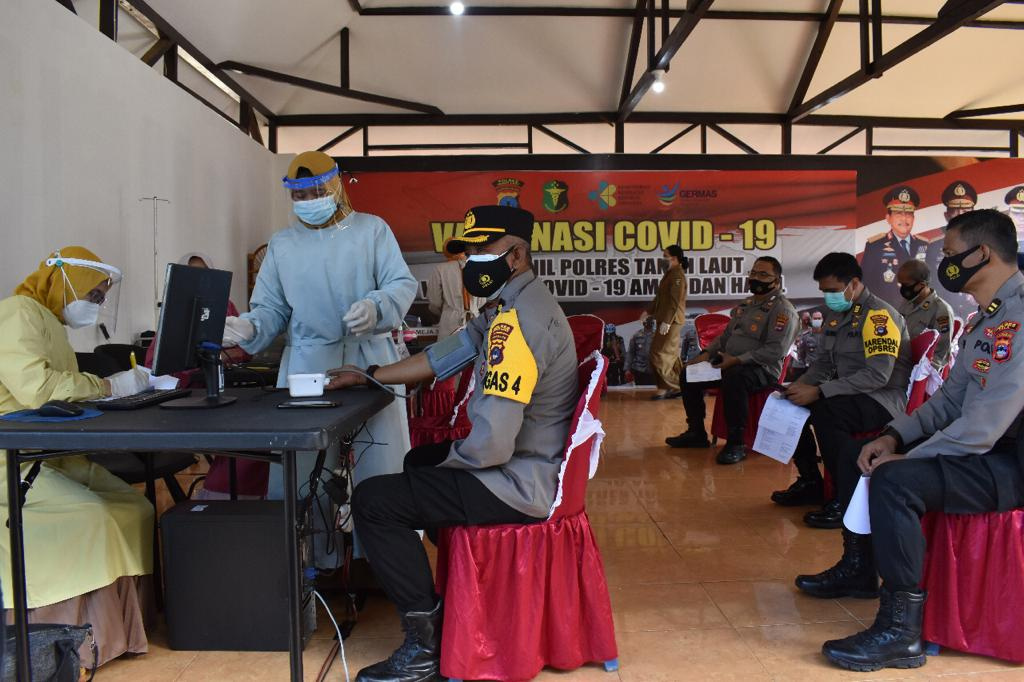 Personel Mapolres Tala Antusias Jalani Vaksinasi Covid-19, ini Jumlahnya