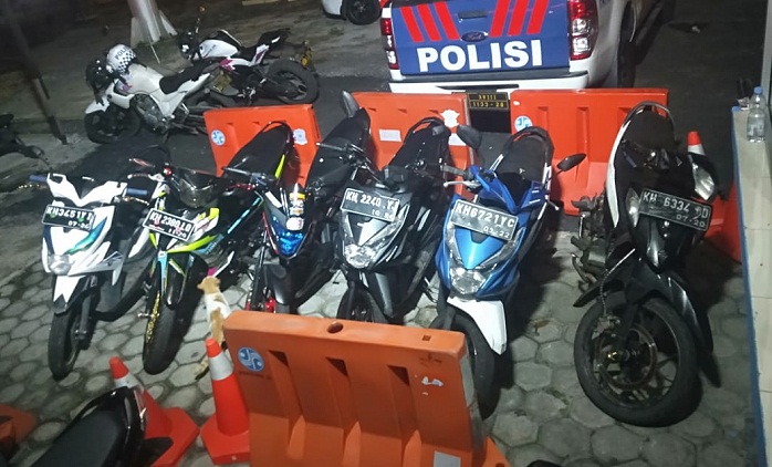 Balapan Liar Resahkan Warga Palangkaraya, Polisi Amankan 21 Kendaraan Bermotor