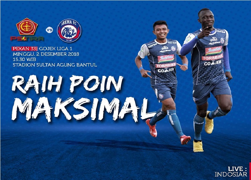 Hasil PS Tira vs Arema FC di Pekan 33 Liga 1 2018 - Skor 0-0 di Babak Pertama, Ancaman Degradasi!