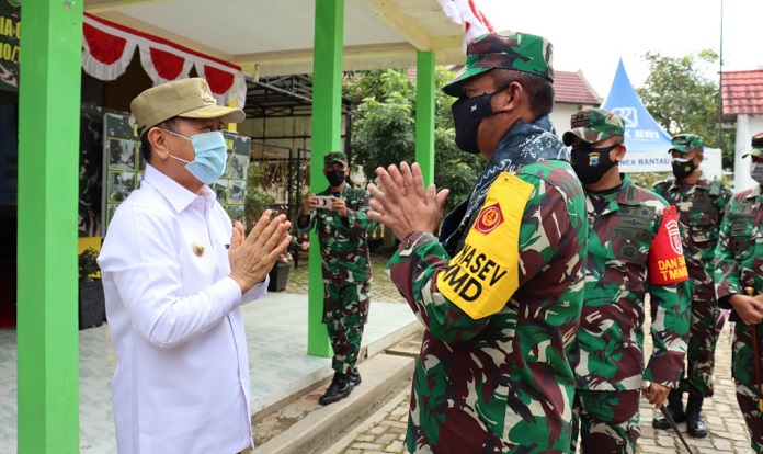 Kunjungi Proyek TMMD Ke-111 di Tapin, Tim Wasev Optimis Program Selesai Tepat Waktu