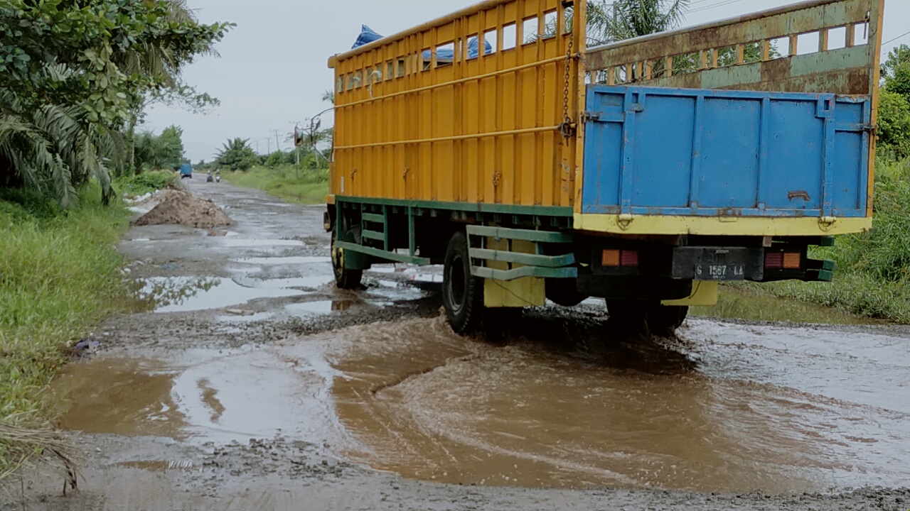 Jalan Angkutan Sawit Kotim Rusak, Sopir Nekat Lewat Jalan dalam Kota