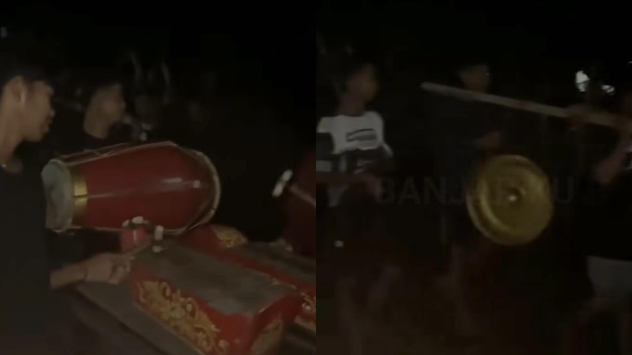 Bikin Merinding, Viral Aksi Pemuda di Haruyan HST Membangunkan Orang Bersahur dengan Gamelan