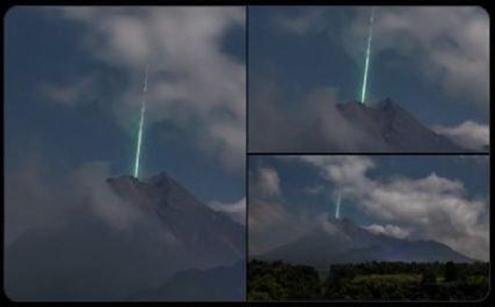 VIRAL di Twitter, Seberkas Cahaya Terang Jatuh di Puncak Merapi, Begini Kata Lapan