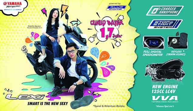 DP Cuma Rp1,7 juta, Cuuzzz Bawa Pulang Motor Matik Kekinian Yamaha Lexi