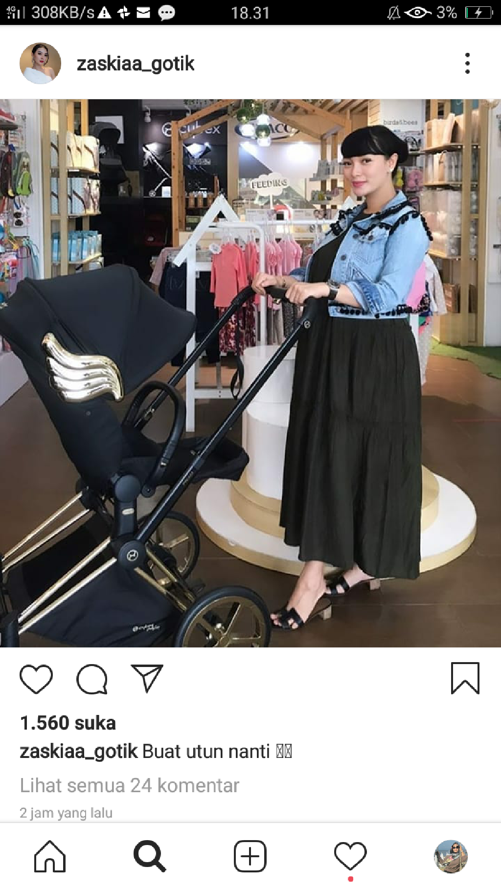 Harga Stroller yang Dibeli Zaskia Gotik Harganya Segini, Istri Sirajuddin Ucap Dede Utun