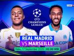 Tak Live SCTV, Link Streaming TV Online Real Madrid vs Marseille UCL Dini Hari Ini Jam 02.00 WIB