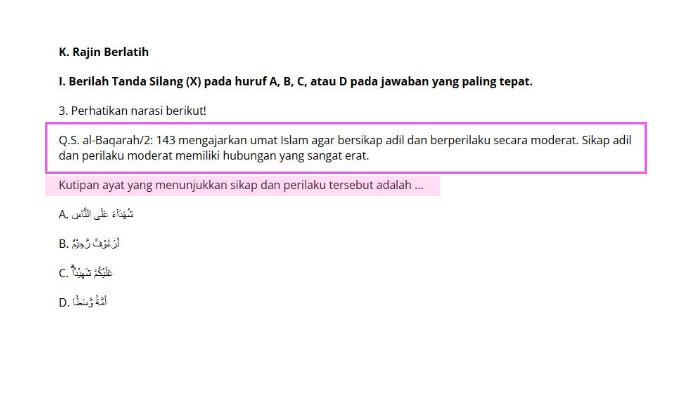 Kunci Jawaban PAI Kelas 8, Sikap Adil dan Perilaku Moderat Memiliki Hubungan yang Sangat Erat