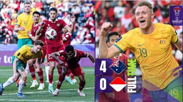 Lumat Indonesia 4-0, Australia Lolos ke Babak 8 Besar Piala Asia 2024