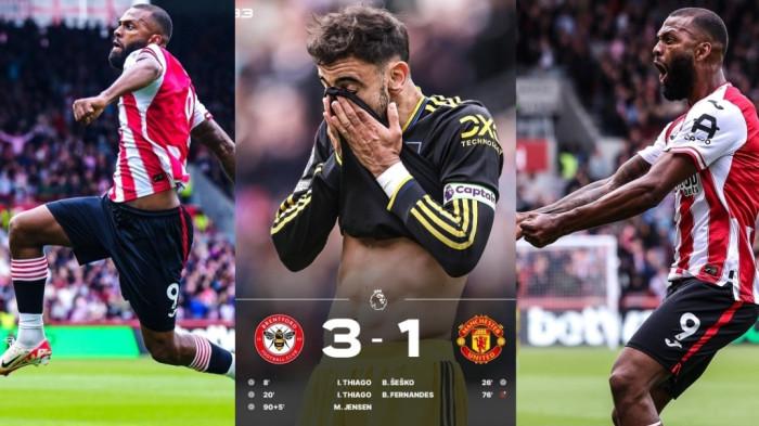Bermain di Gtectlh Community Stadium, Brendford sukses menang atas Manchester United dengan skor 3-1.