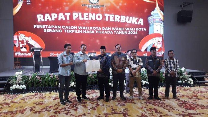 KPU Resmi Tetapkan Budi Rustandi-Agis Jadi Wali Kota-Wakil Wali Kota Serang