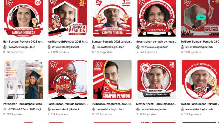 Desainnya Keren! Ini 10 Link Twibbon Hari Sumpah Pemuda 2025