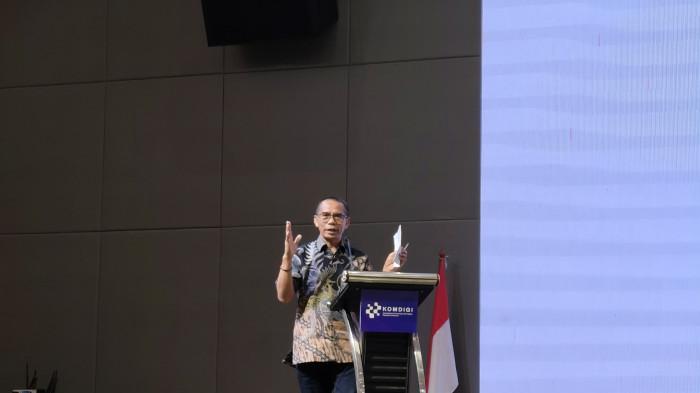 HPN 2026 - Ketua Komisi Digital & Sustainability dan Wakil Ketua Komisi Pendataan Dewan Pers sekaligus CEO Tribun Network, Dahlan Dahi saat di acara Konvensi Nasional Media Massa pada Hari Pers Nasional 2026 di Hotel Aston, Kota Serang, Banten, Minggu (8/2/2026).