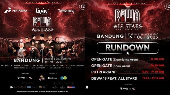 Hari Ini, Konser Dewa 19 Feat All Stars di Stadion Si Jalak Harupat Digelar, Open Gate Jam 14.00 WIB