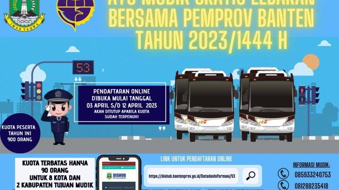 Kurang dari 24 Jam, Kuota Mudik Gratis Pemprov Banten 2023 Langsung Habis