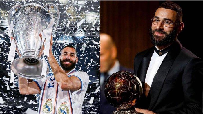 Prestasi Karim Benzema di Real Madrid: 5 Gelar Liga Champions, 5 Piala Dunia Klub, 1 Ballon d'Or