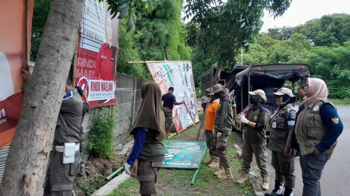 Masa Tenang, Bawaslu Tertibkan APK Peserta Pemilu 2024 di Banten