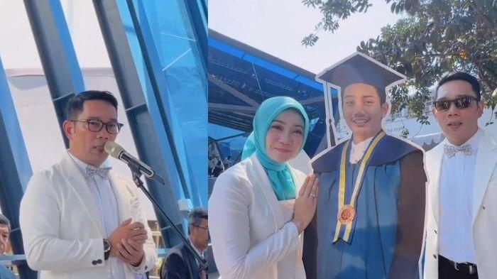 Bahagianya Ridwan Kamil dan Atalia Praratya Hadiri Wisuda Mendiang Emmeril Kahn, Wakili Ambil Ijazah