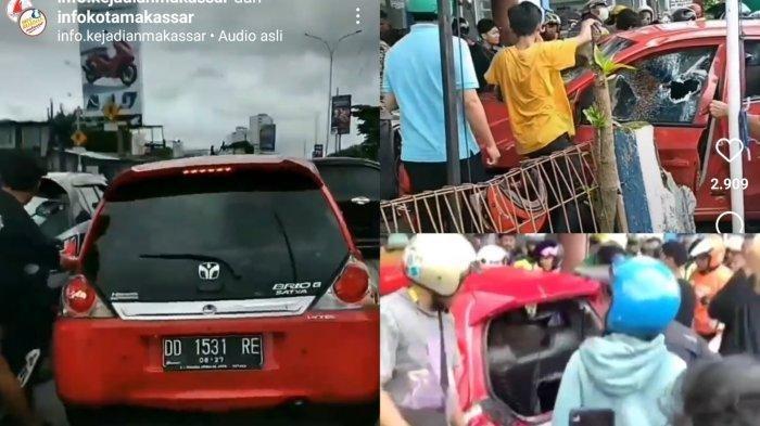Mobil Brio Hancur Diamuk Massa di Makassar, Sopir Kabur Usai Isi Bensin Kurang Rp 150 Ribu