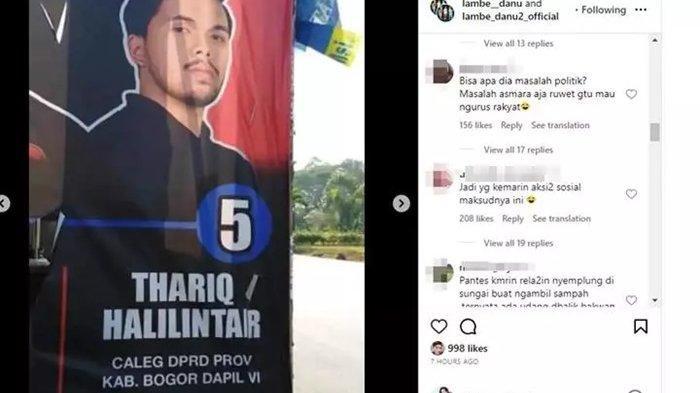 Thariq Halilintar Diduga Maju Caleg DPRD Bogor, Baliho Terpampang Nyata di Jalan, Netizen Protes