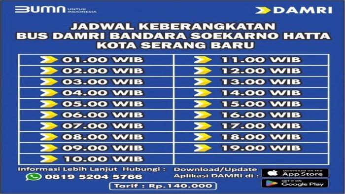 Update Jadwal Keberangkatan dan Pool Keberangkatan Bus Damri Serang-Bandara Soekarno Hatta 2025