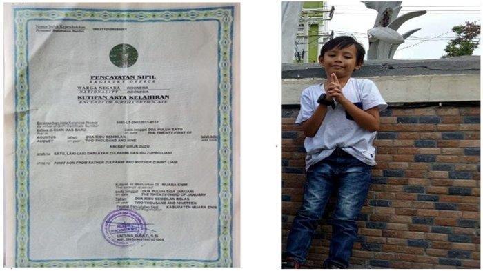 Terinspirasi saat Isi TTS, Seorang Ayah di Muara Enim Beri Nama Anaknya ABCDEF GHIJK Zuzu