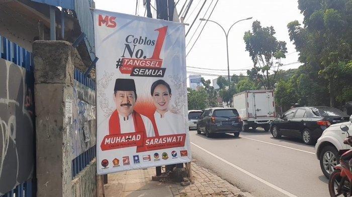 Masa Tenang Pilkada, Satpol PP Kota Tangerang Selatan Bersihkan Alat Peraga Kampanye