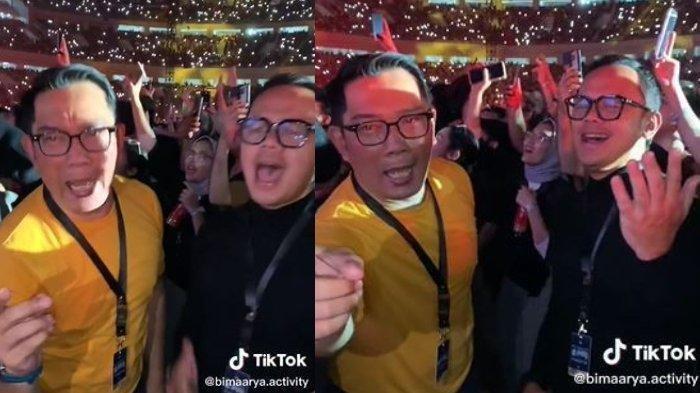 Gubernur Jabar Ridwan Kamil dan Bima Arya Konser Dewa 19, Jingkrak Bareng Baladewa di Area Festival