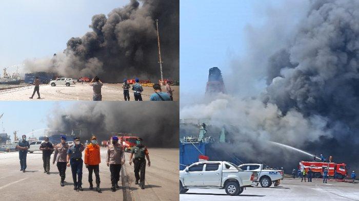 Buntut Kebakaran KMP Mutiara Berkah I: Lima Orang Sesak Nafas, 135 Truk Gosong Terbakar!