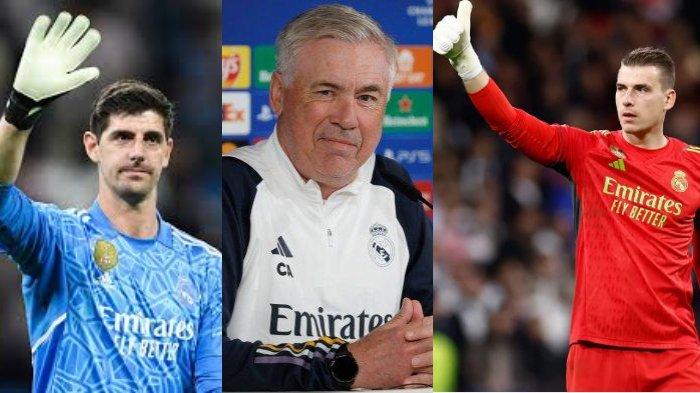 Siapa yang Bakal Main di Final UCL, Carlo? Andriy Lunin atau Thibaut Courtois?