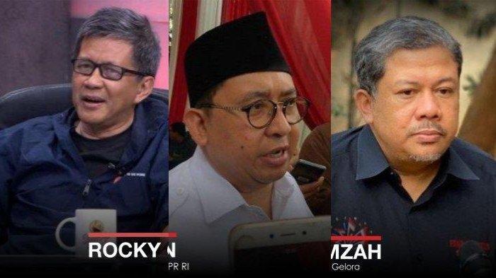 Tanggapan Rocky Gerung, Fadly Zon, dan Fahri Hamzah Soal Penghentian Kegiatan FPI oleh Pemerintah