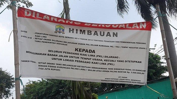 PKL Dilarang Berjualan di RTH Taman Sari Kota Serang, Bakal Didenda Rp 3 Juta Bagi yang Melanggar