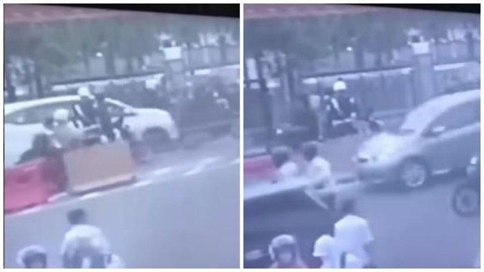 Tangan Diborgol, Oknum Polisi Pemukul Tentara di Palembang Menangis Histeris Sambil Duduk di Lantai